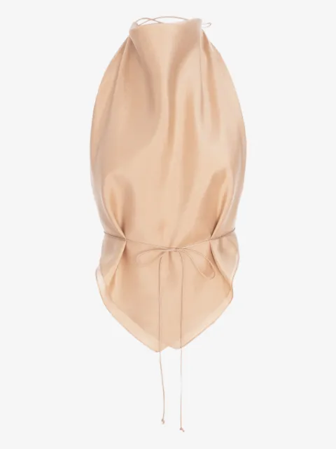 MANURÍ halterneck tie-fastening top