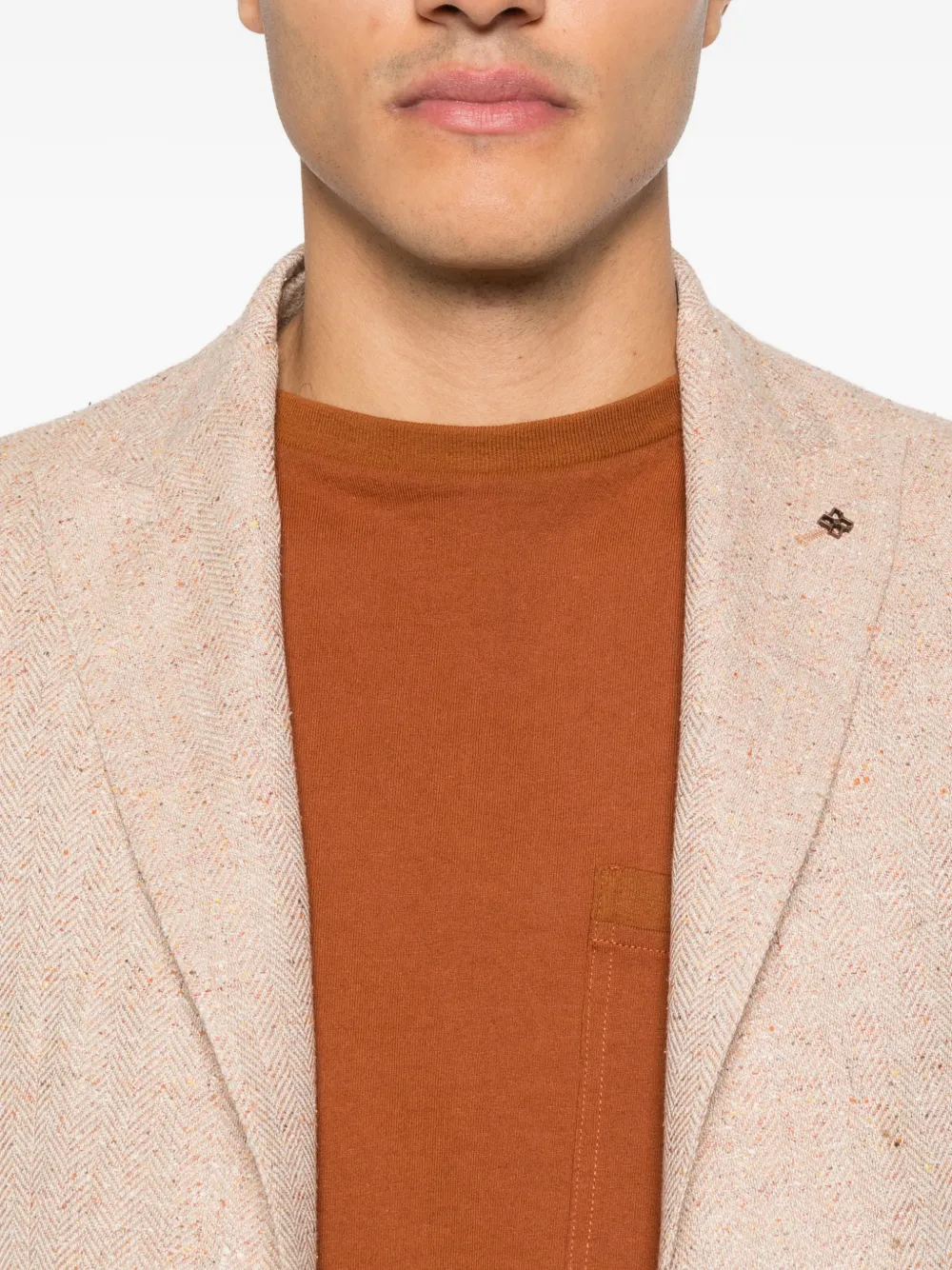 Tagliatore Blazer met enkele rij knopen Beige