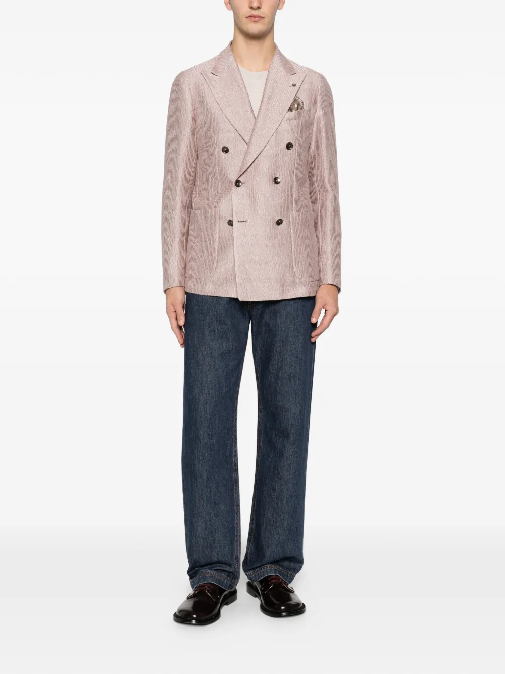 Tagliatore Blazer met dubbele rij knopen Roze