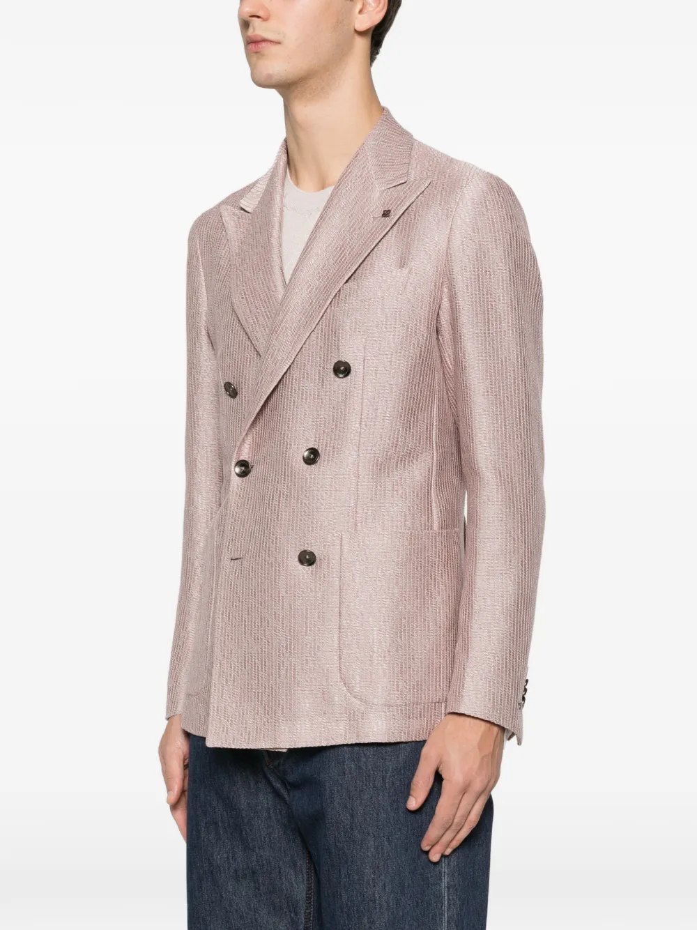 Tagliatore Blazer met dubbele rij knopen Roze
