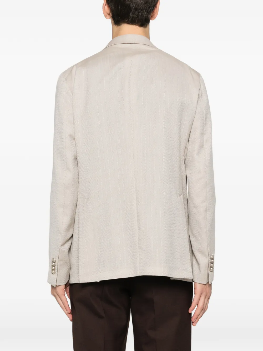 Tagliatore Blazer met opgestikte zak en twee knopen Beige
