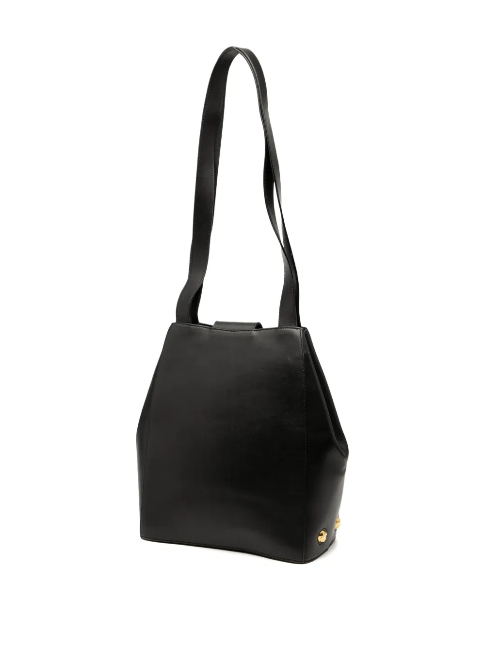 Pre-owned Ferragamo 20th Century Leather Shoulder Bag In Black