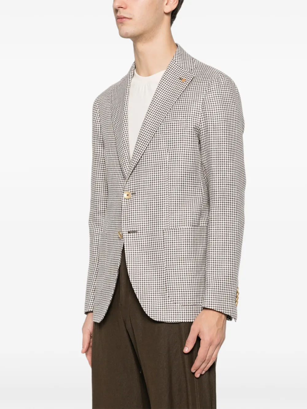 Tagliatore Blazer met enkele rij knopen Beige