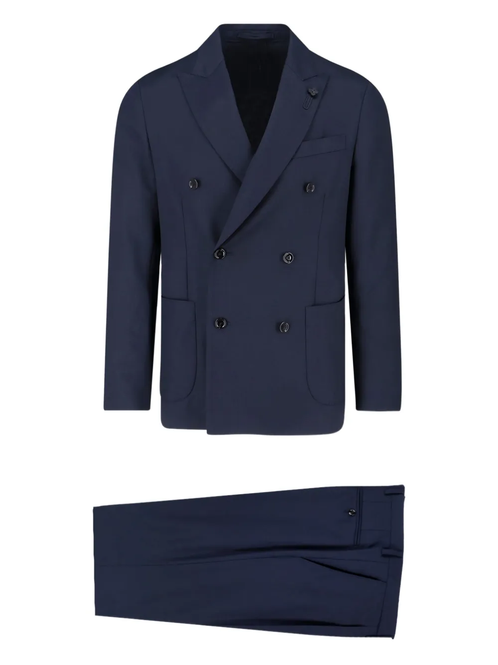 Lardini double-breasted wool suit | Blue | Image 1