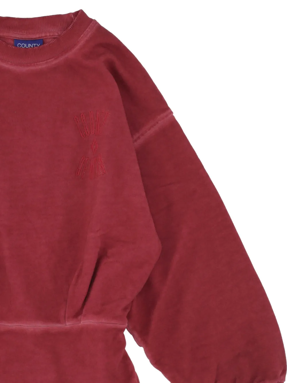 COUNTY OF MILAN KIDS Jurk met logodetail Rood