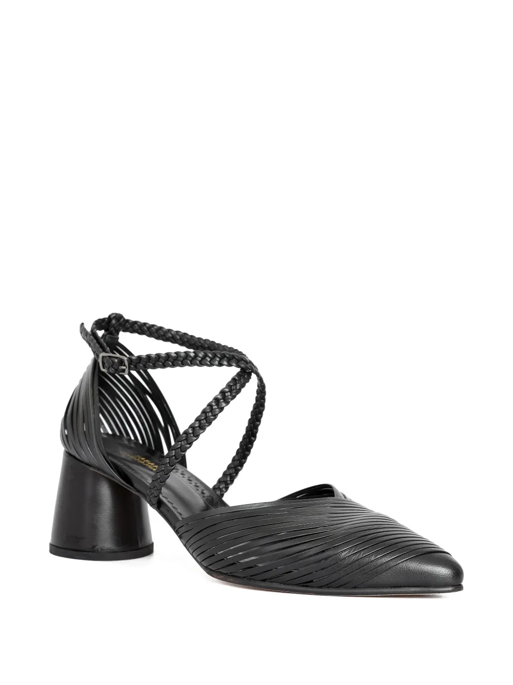 Sarah Chofakian Deux Magot Braided Strap Pumps In Black