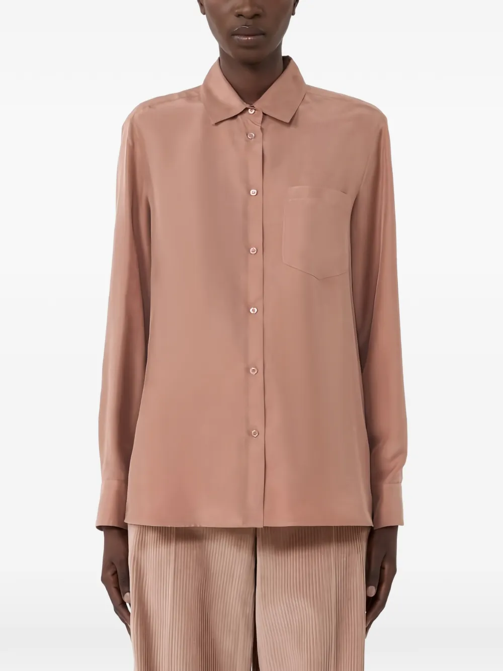 Weekend Max Mara Patch-pocket Shirt In Neutral