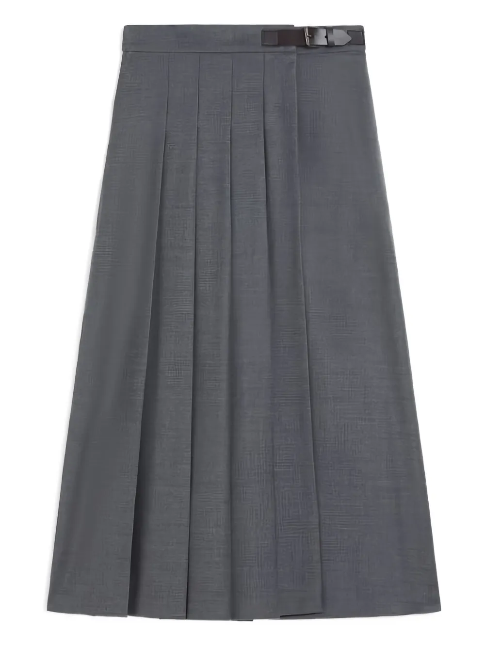 Weekend Max Mara Wool-blend Midi Skirt In Gray