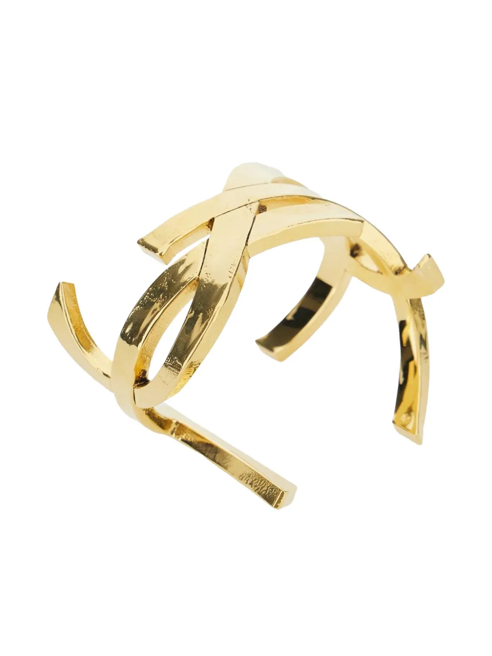 Saint Laurent Cassandre cuff bracelet - Goud