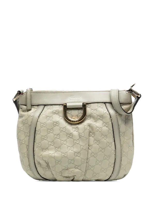 GUCCI　グッチ　ワンショルダーバッグ　シマ　アビー　Dリング　GG柄　レザー Gucci Pre-Owned 2016-2025 グッチシマ アビー Dリング ショルダー