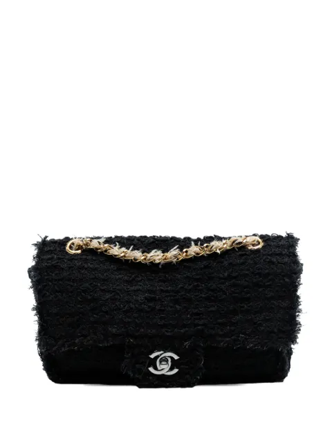 CHANEL Pre-Owned 2009-2010 Medium Classic Tweed Single Flap shoulder bag
