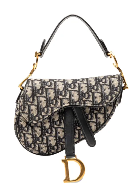 Christian Dior Pre-Owned 2019 Mini Oblique Canvas Saddle Bag satchel