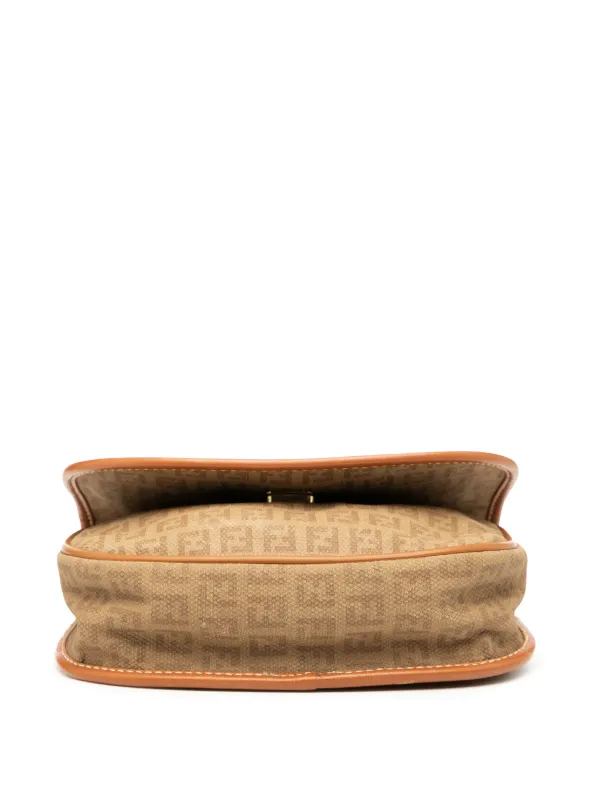 FENDIクワドロミニ Fendi Pre-Owned 20th Century Mini Zucchino Canvas Crossbody Bag