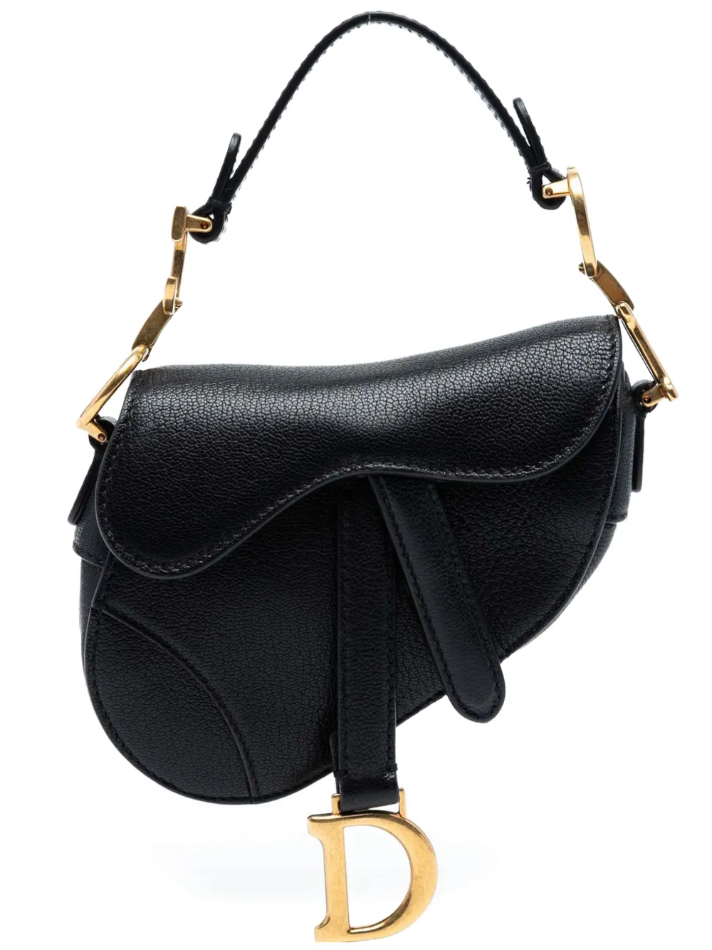 Christian Dior Pre-Owned 2021 Micro Goatskin Saddle satchel – Black