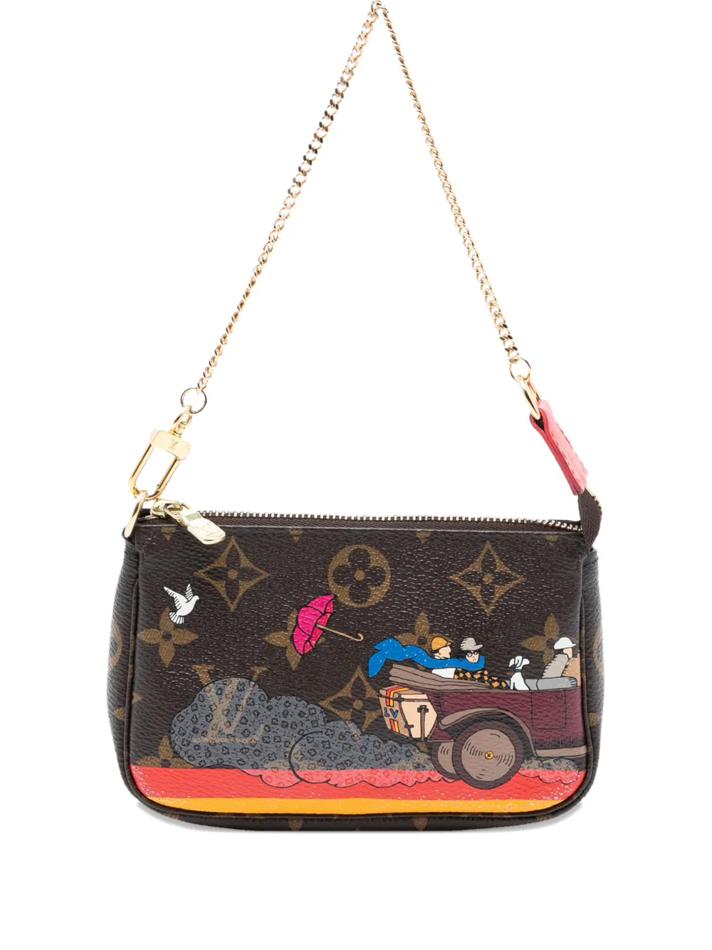 Louis Vuitton Pre-Owned 2015 Monogram Evasion Illustre Mini Pochette Accessories handbag - Marrone