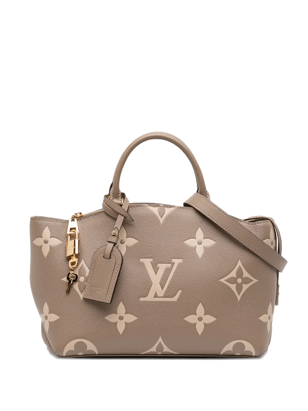 Louis Vuitton Pre-Owned 2021-2025 Bicolor Monogram Empreinte Giant Petit Palais satchel - Marrone