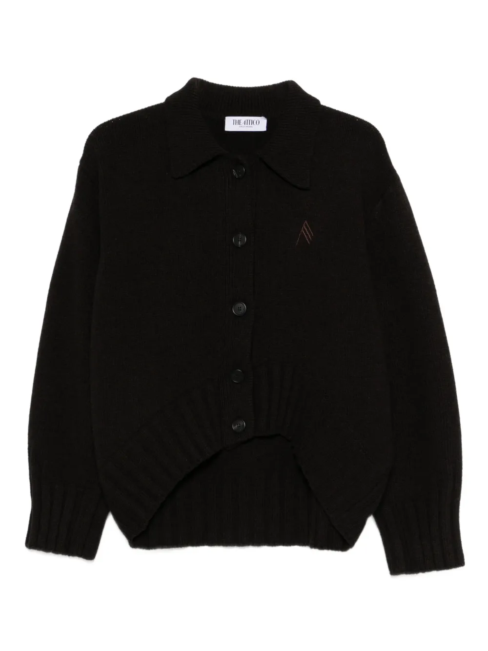 The Attico button embroidered jacket - Black
