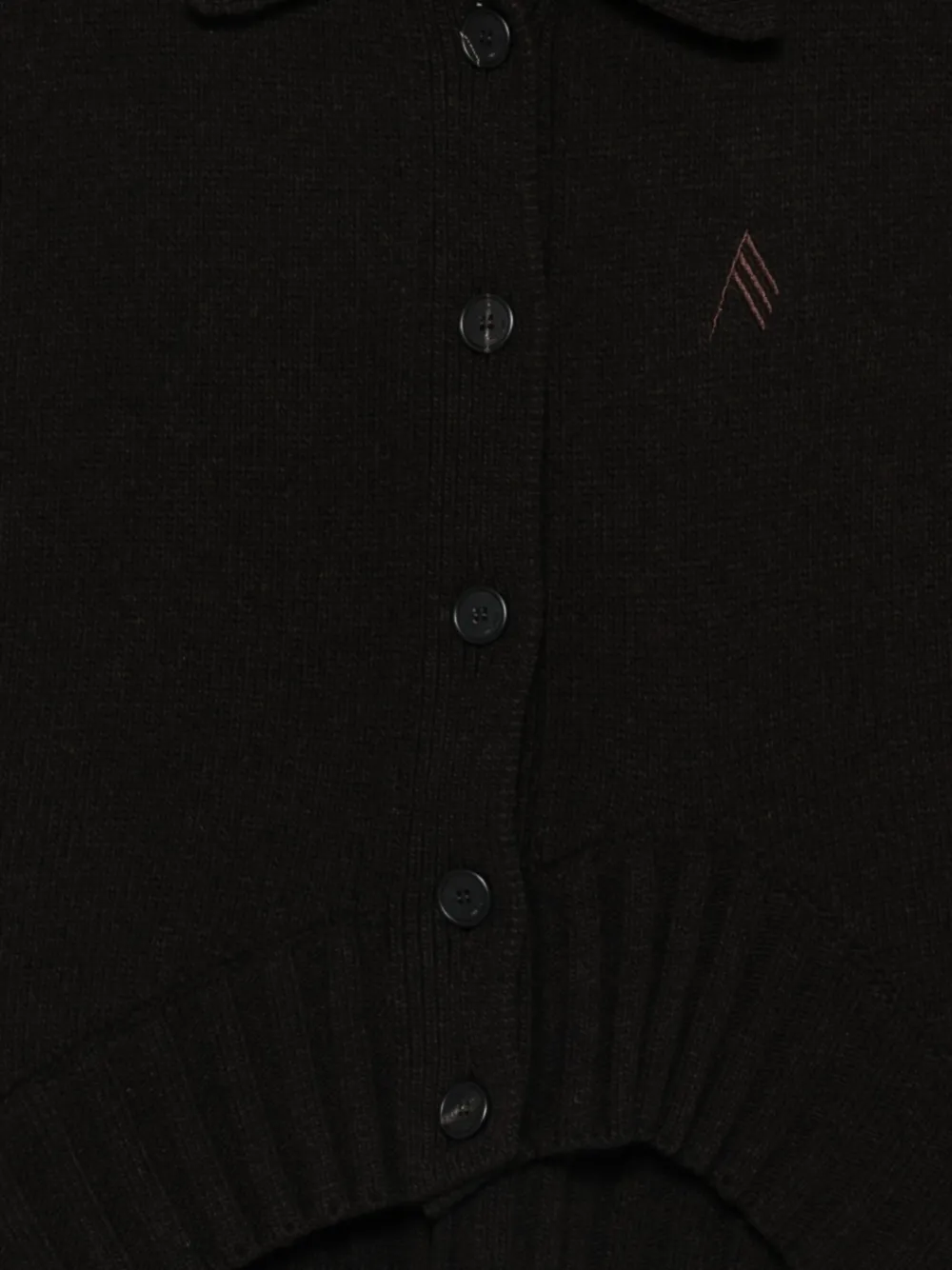 The Attico Vest met geborduurde kraag Zwart