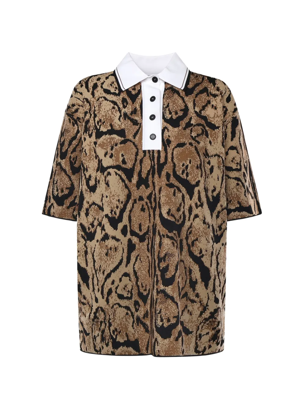 Stella McCartney printed polo top - Marrone