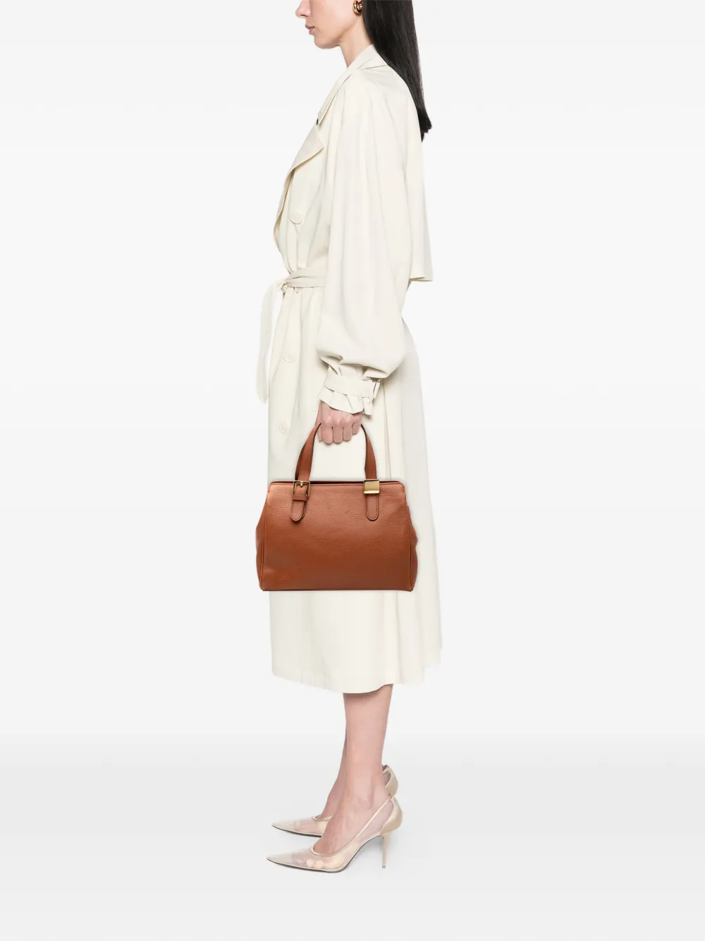 Pre-owned Burberry 2000-2017 Leather Handbag In Brown