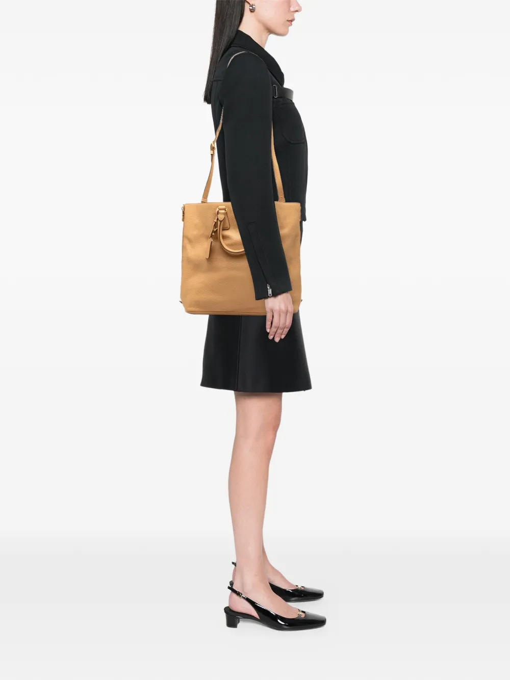 2000-2025 Vitello Daino Side Zip Convertible Tote Satchel