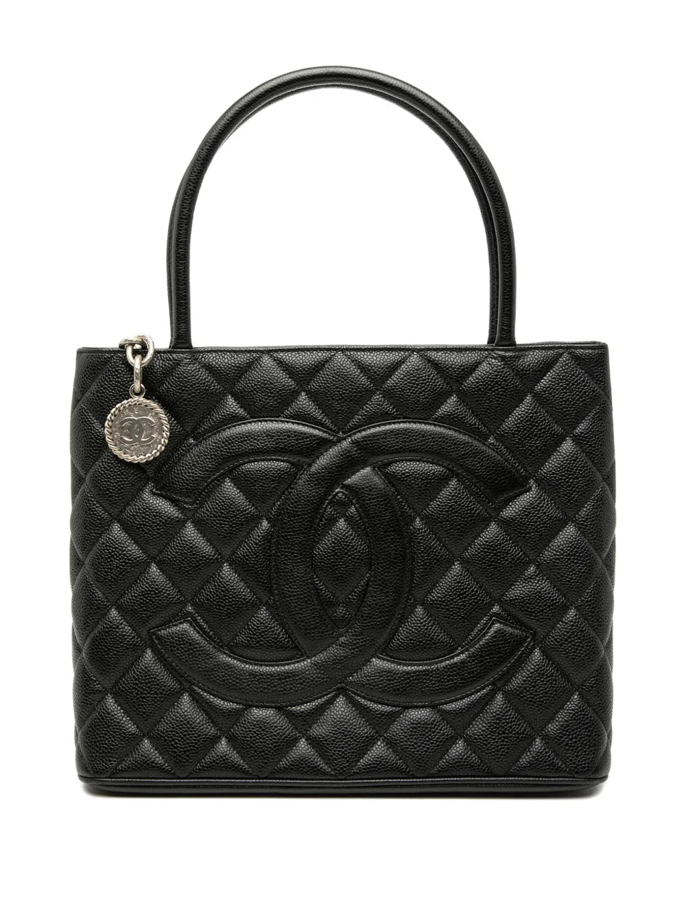 CHANEL Pre-Owned 2002-2003 Caviar Medallion tote bag - Nero