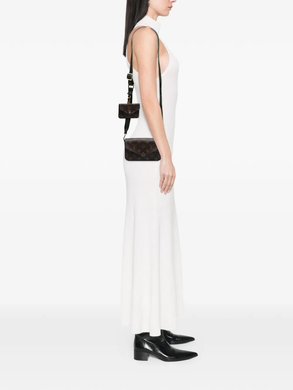 LOUIS VUITTON Pre-owned 2021-2025 Monogram Felicie Strap And Go Crossbody Bag In Brown