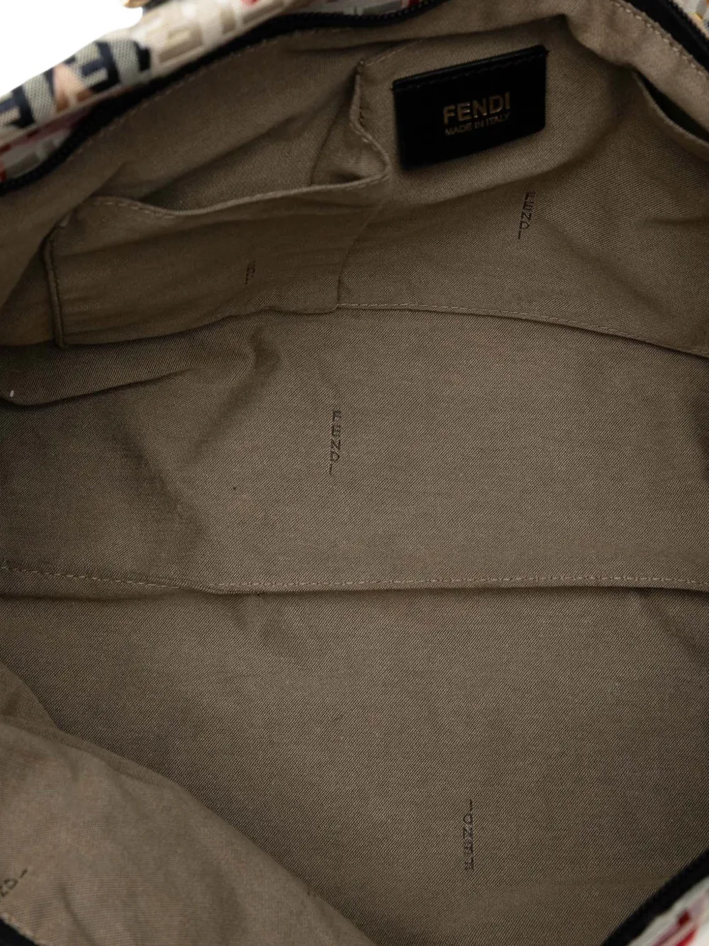 FENDI Pre-owned 2010-2025 Zucchino Canvas Floral Forever Tote Bag In Gray