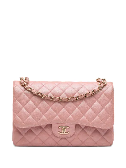 CHANEL Pre-Owned 2019 Jumbo Classic Iridescent Caviar Double Flap shoulder bag