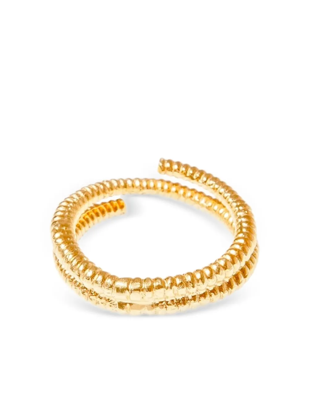  Chronos Sterling Silver Spiral Ring - Gold 
