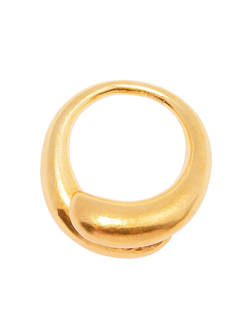  Chronos Sterling Silver Twist-detail Ring - Gold 