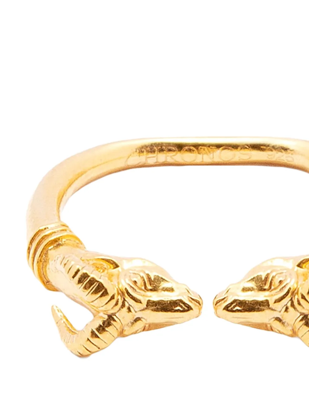  Chronos Sterling Silver Animal-motif Ring - Gold 