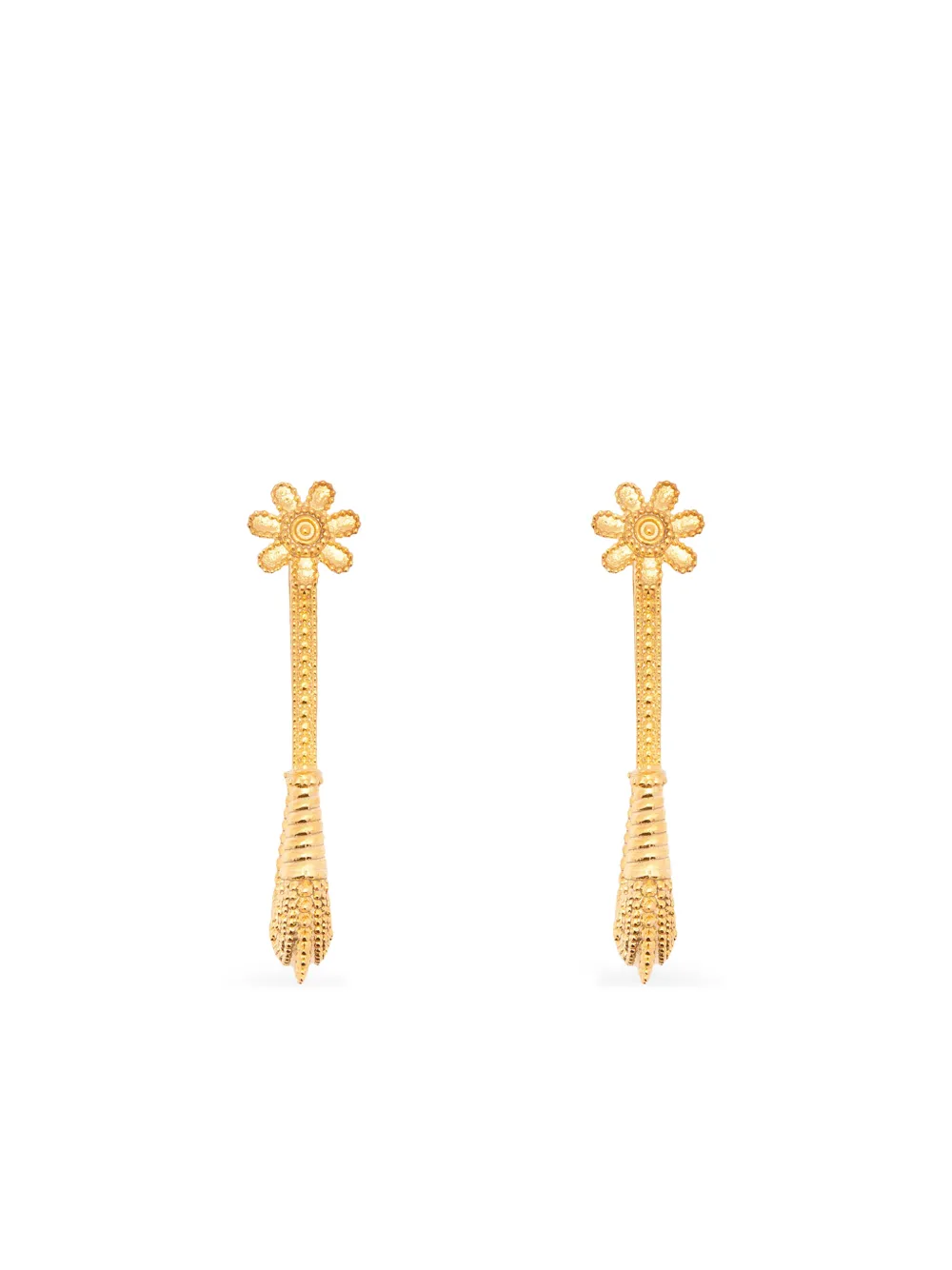 CHRONOS sterling silver floral-motif earrings | Gold | Image 1
