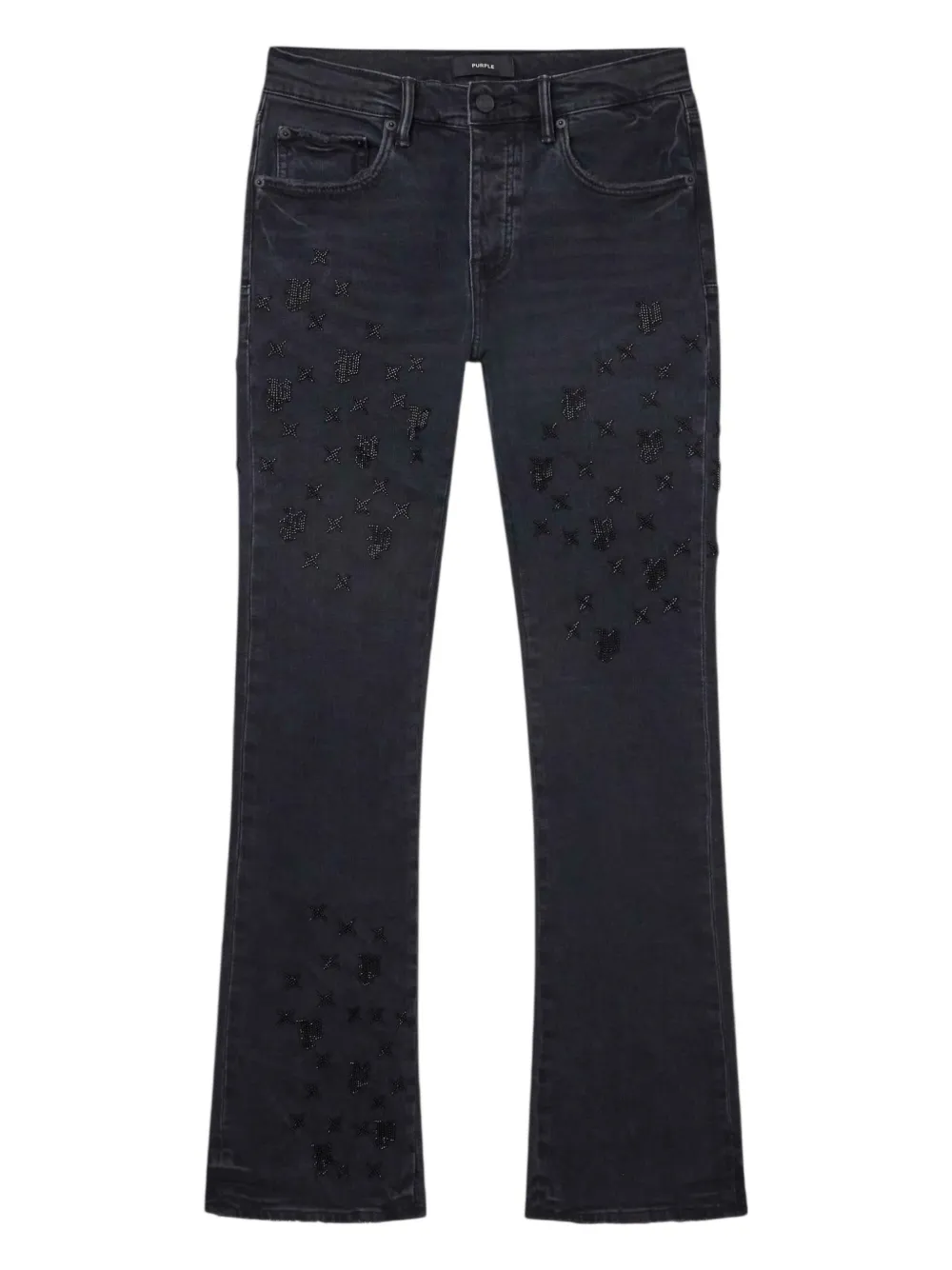 Purple Brand beaded bootcut jeans - Nero