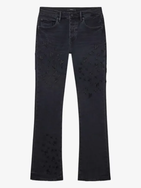 Purple Brand Bootcut-Jeans mit Perlen