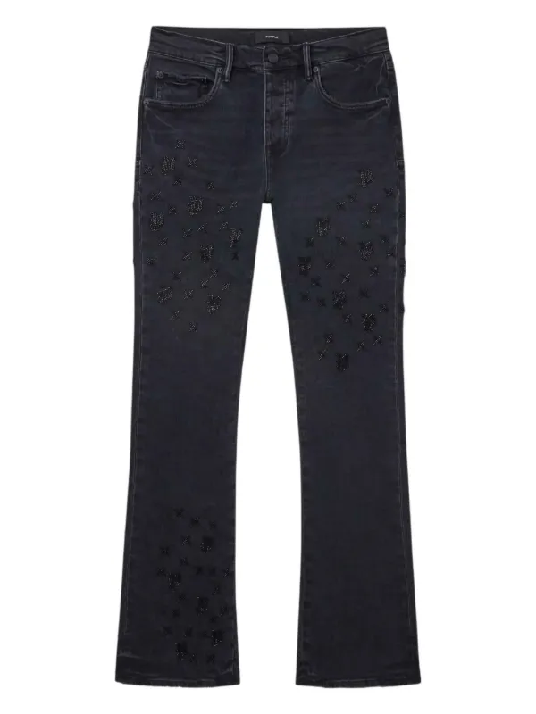 Purple Brand ビーズ ブーツカットジーンズ | ブラック | FARFETCH JP