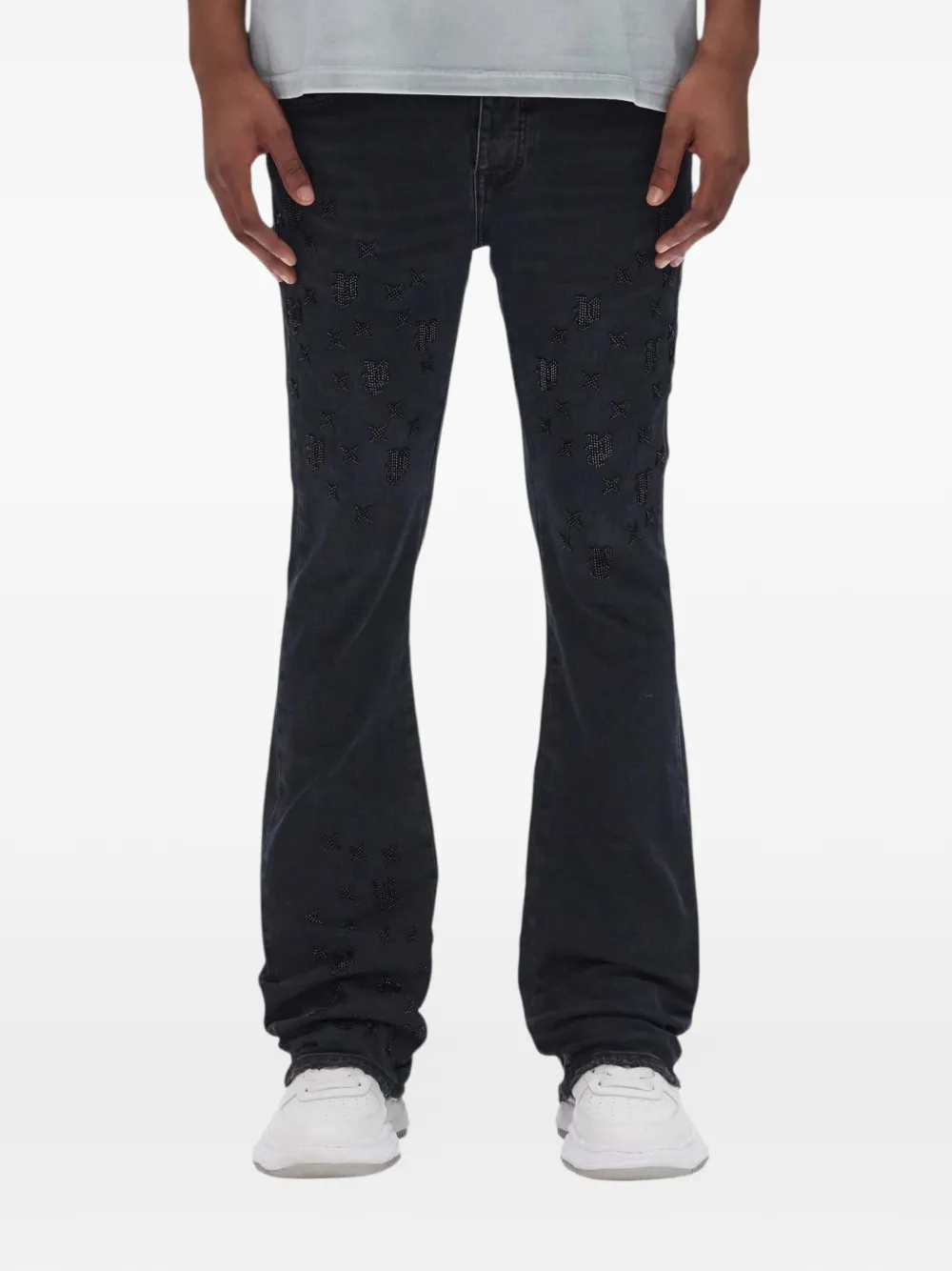 Purple Brand beaded bootcut jeans - Zwart