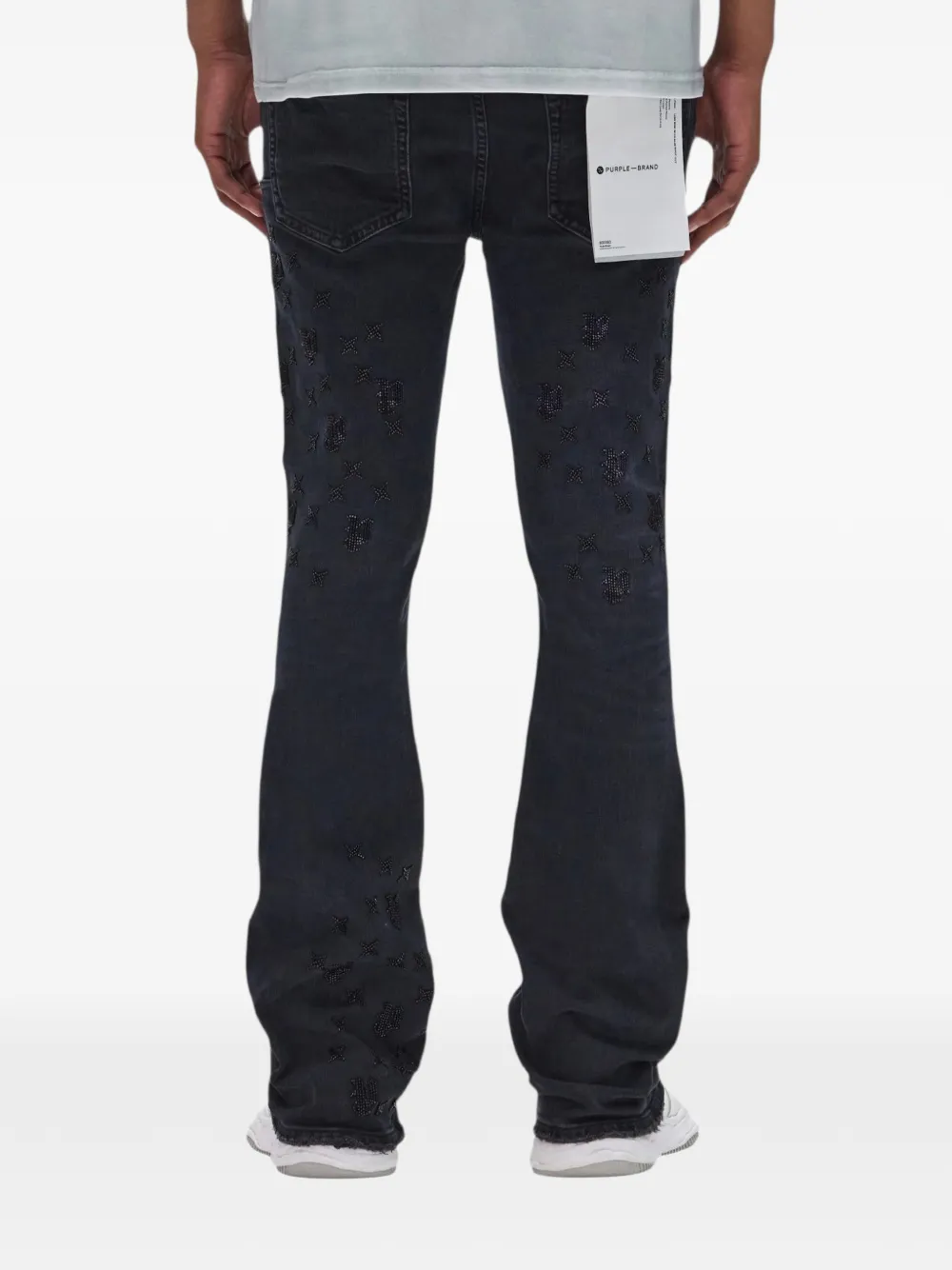 Purple Brand Bootcut jeans met kralen Zwart