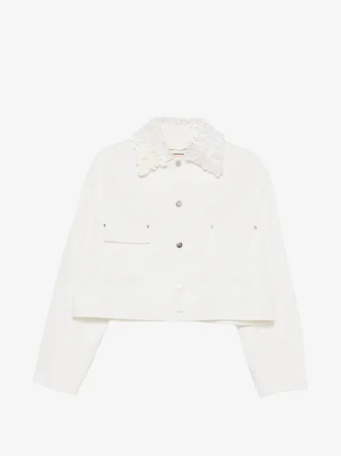 Plan C chamarra con cuello floral