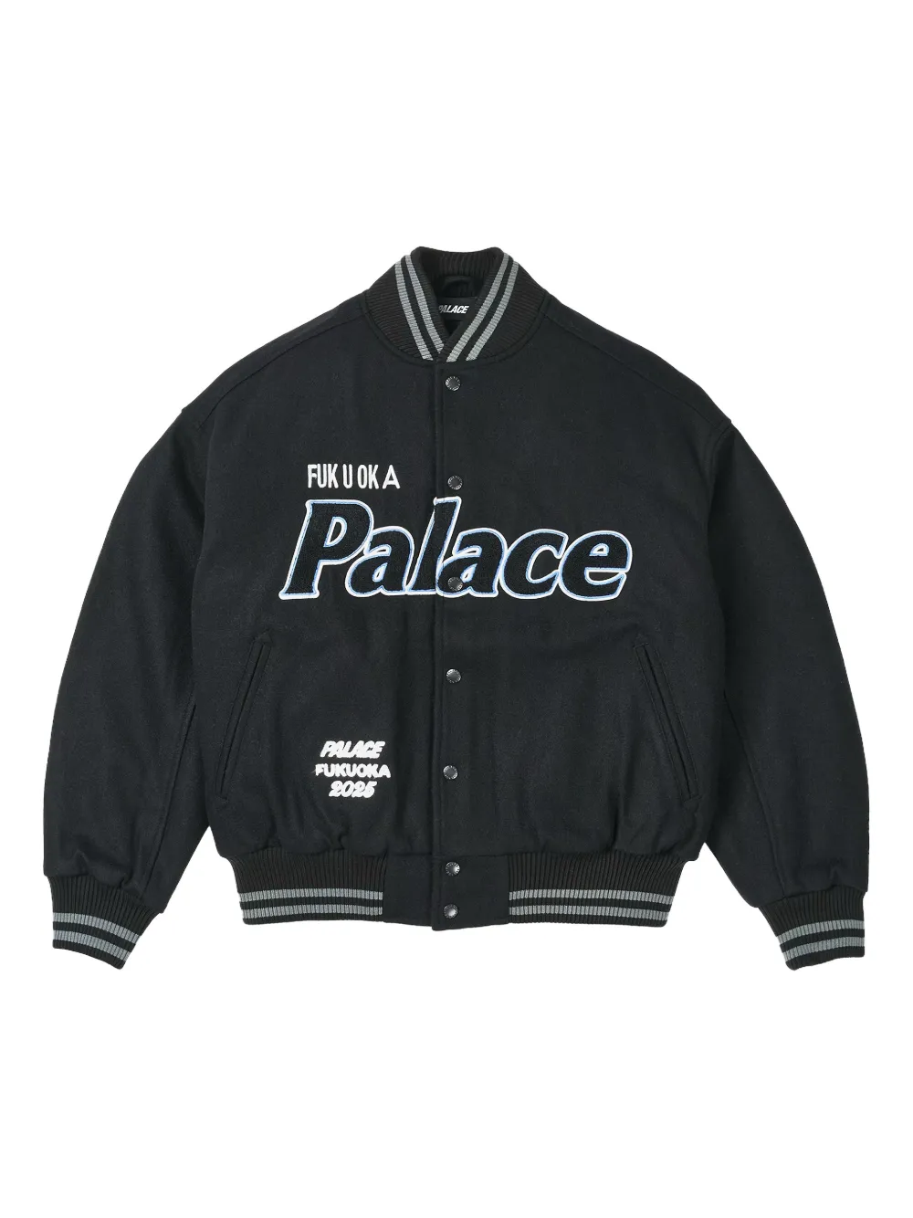 Palace logo-patch bomber jacket | Black | Image 1