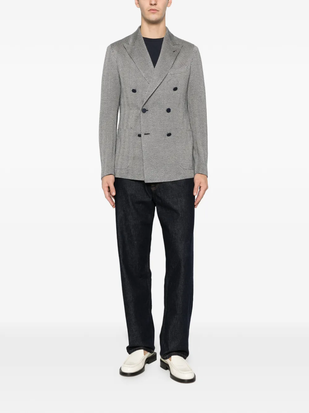 Tagliatore Blazer met dubbele rij knopen Blauw