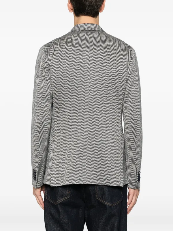 Tagliatore ヘリンボーン ダブルジャケット | ブルー | FARFETCH JP