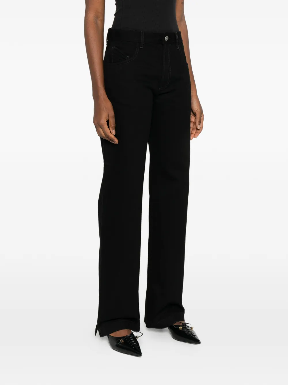 The Attico Straight jeans Zwart