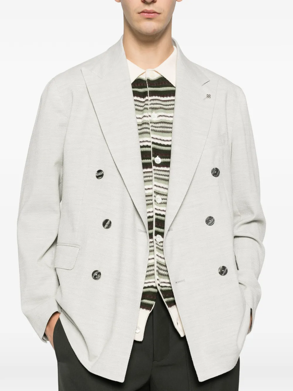 Tagliatore Blazer met dubbele rij knopen Grijs