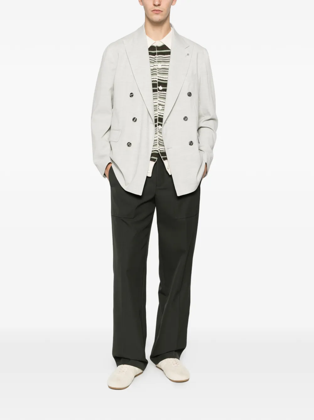 Tagliatore Blazer met dubbele rij knopen Grijs