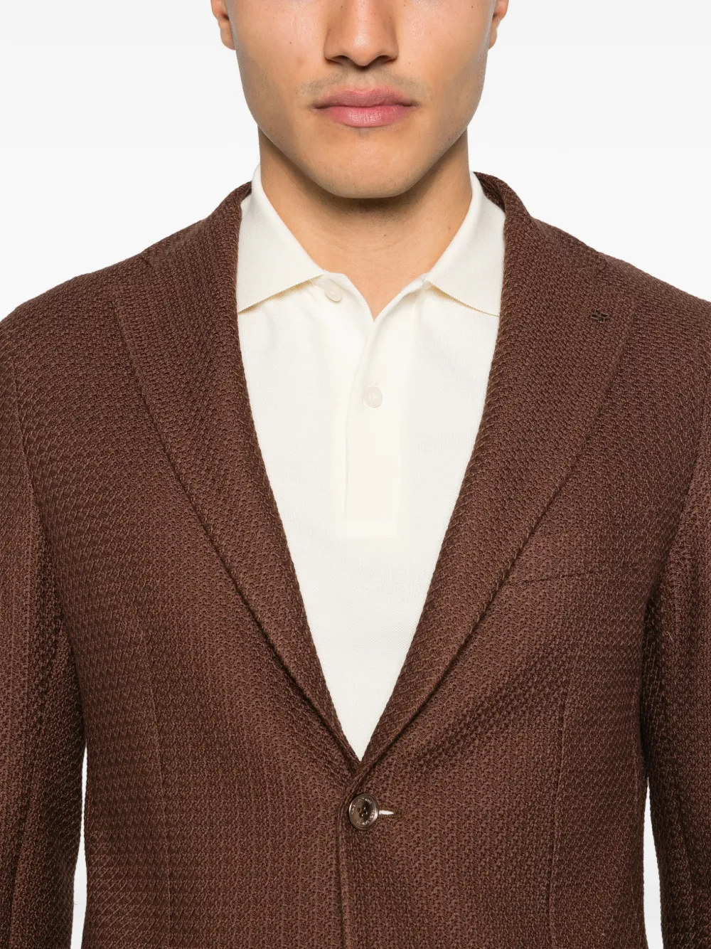 Tagliatore Blazer met knopen met textuur Bruin