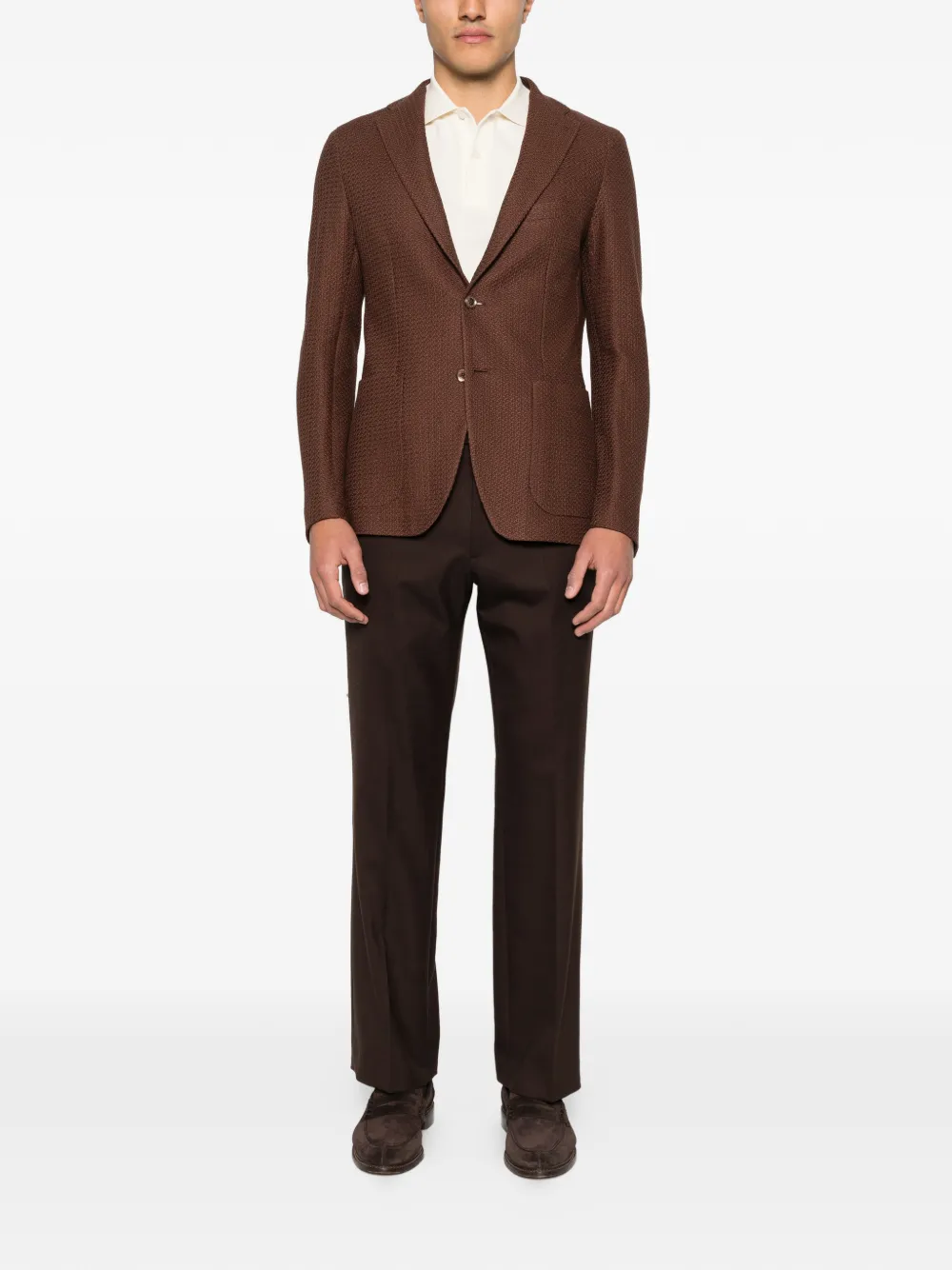 Tagliatore Blazer met knopen met textuur Bruin