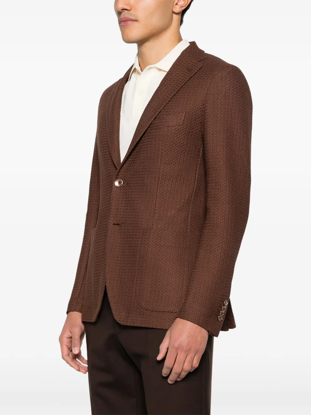 Tagliatore Blazer met knopen met textuur Bruin