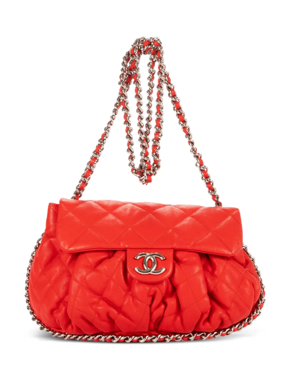 CHANEL Pre-Owned Borsa a spalla CC in pelle - Rosso