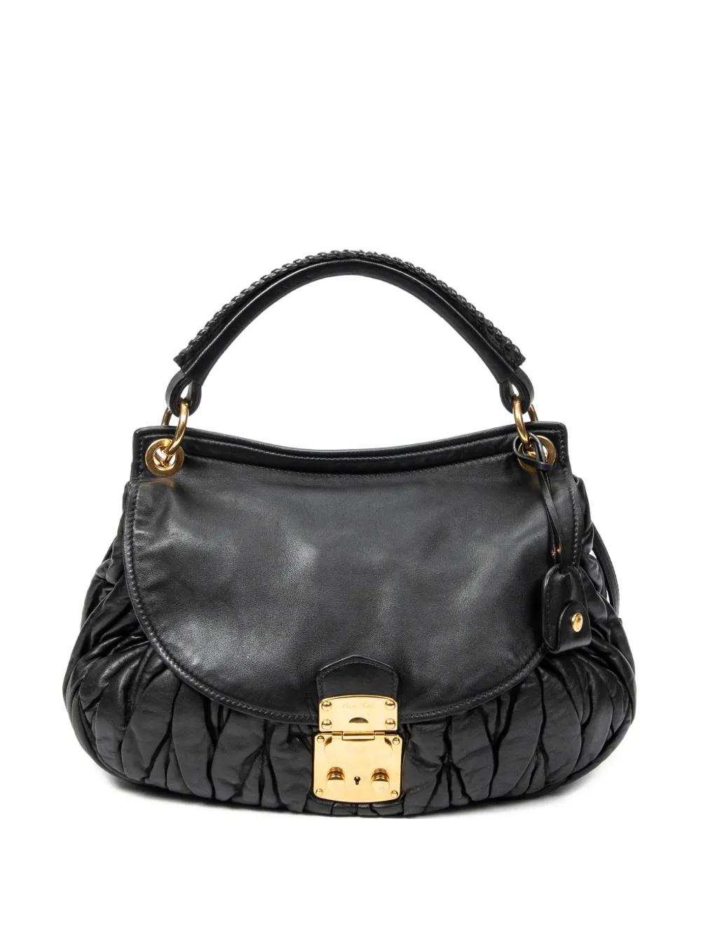 Miu Miu Pre-Owned Coffer quilted turn-lock shouderl bag | Black | Image 1